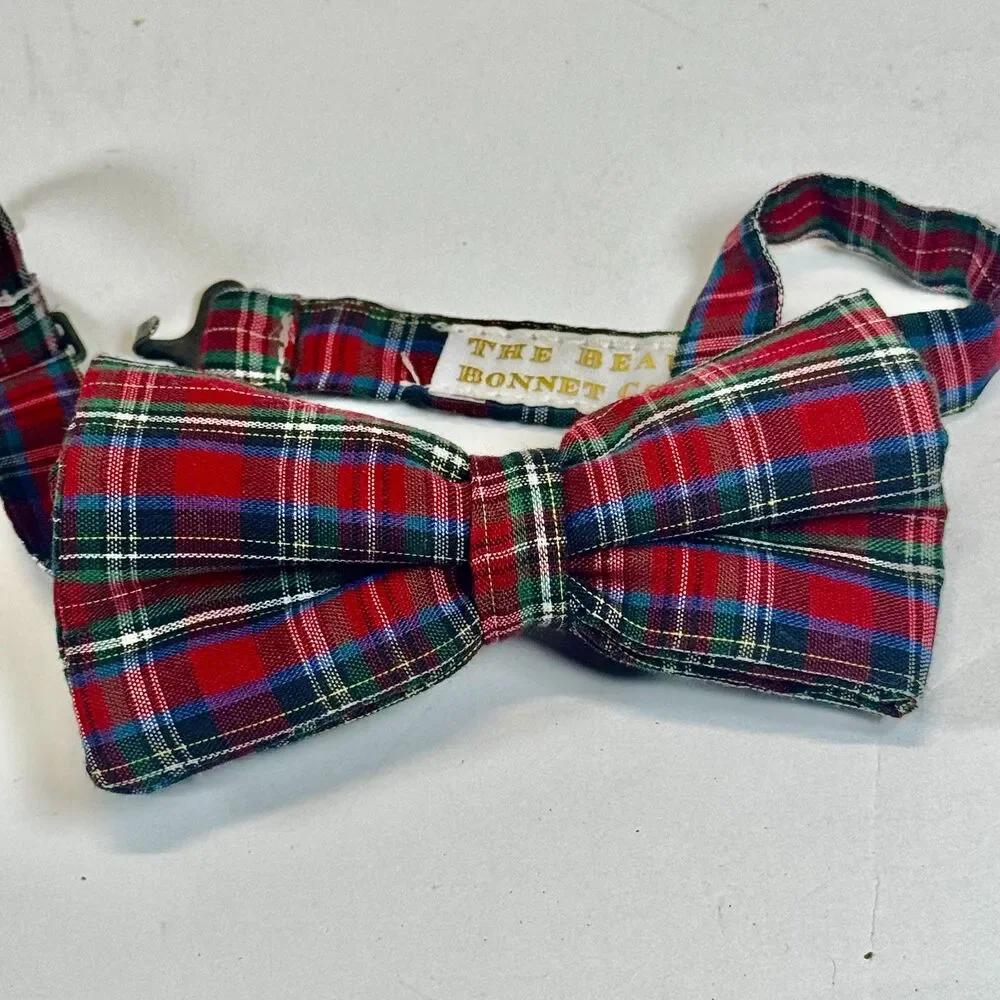 The Beaufort Bonnet Company Boys Tie Plaid Bow Tie 2T - 12 Preppy